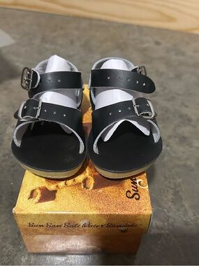 Kids Double Buckle Black Sandals for Everyday Comfort 5c Sunsan kids